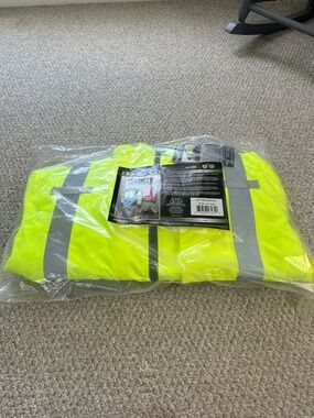 NIP Radwear High-Visibility Safety Vest - Neon Yellow with Reflective Stripes